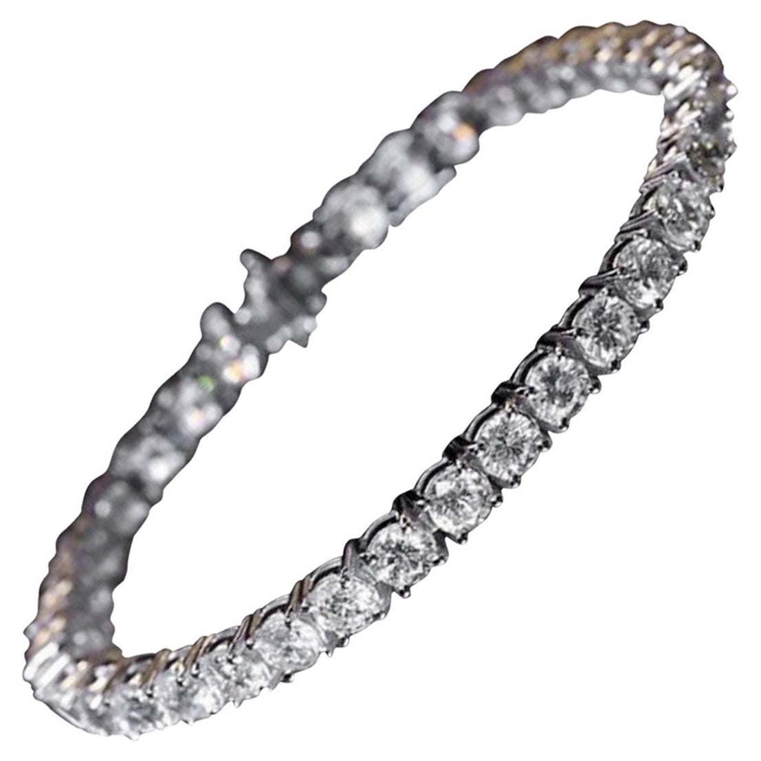5 Carat Diamond Tennis Bracelet, Natural Round Diamond Bracelet For