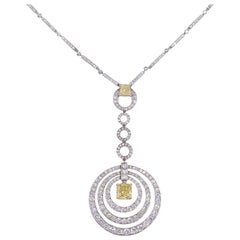 Graff Fancy Yellow Diamond "Bullseye" Necklace