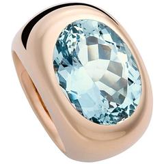 Colleen B. Rosenblat 8.28 Carat Aquamarine Gold Ring