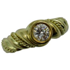 .50 Carati Tiffany & Co. Anello di fidanzamento con diamante di colore E in oro 18 carati