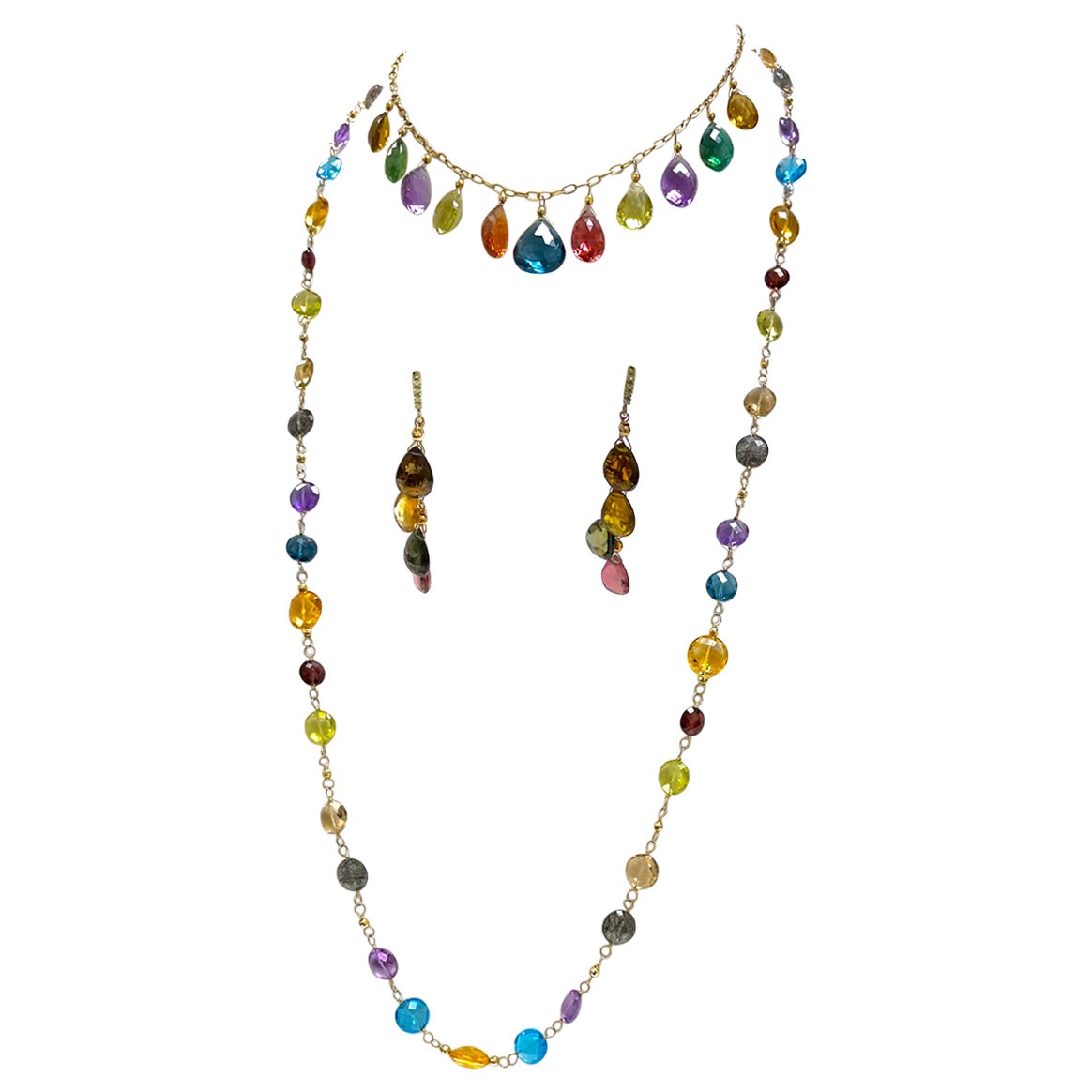 multicolor gemstone necklace