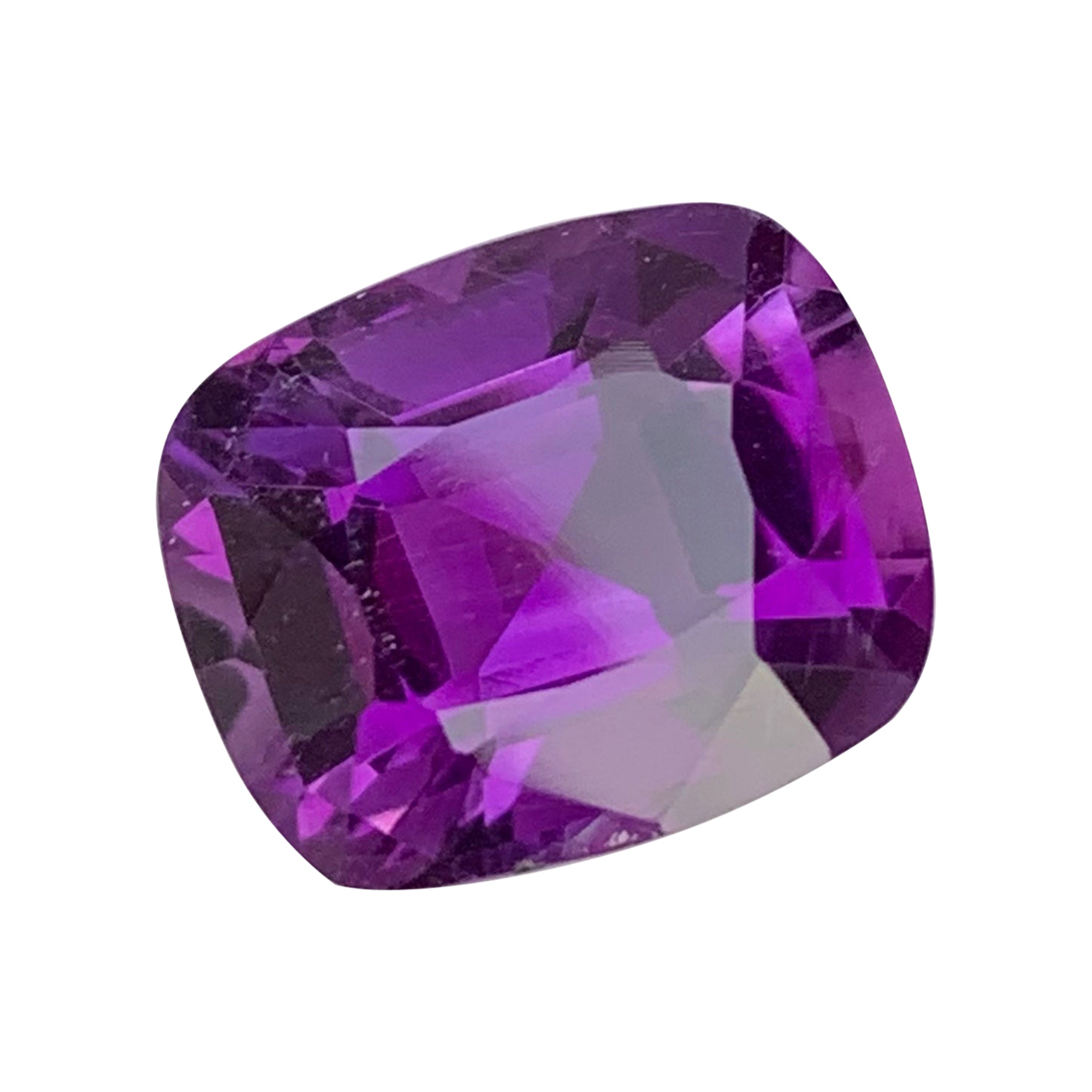 Exceptionnelle bague en améthyste violette royale de 6,80 carats, pierre précieuse non sertie