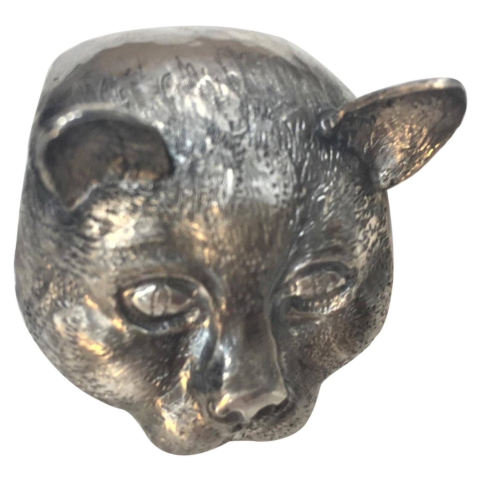 Sterling Silver, Ring, Cat, Handcrafted, Italy For Sale
