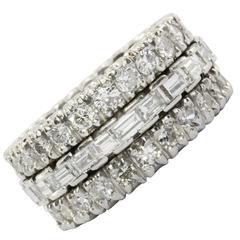 4 Carat Diamond & Platinum Eternity Band 10