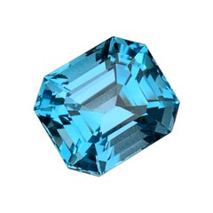 Excellent collier de topazes naturelles bleues suisses GEM 25,45 carats à facettes