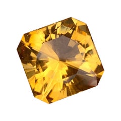natürlicher gelber Citrin 9,75 Karat loser Edelstein Cocktail-Ring
