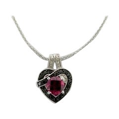 Pendentif exotique Arusha avec tourmaline fruitier de passion et diamants