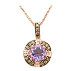 Le Vian Pendant Featuring Grape Amethyst Chocolate Diamonds, Vanilla Diamonds