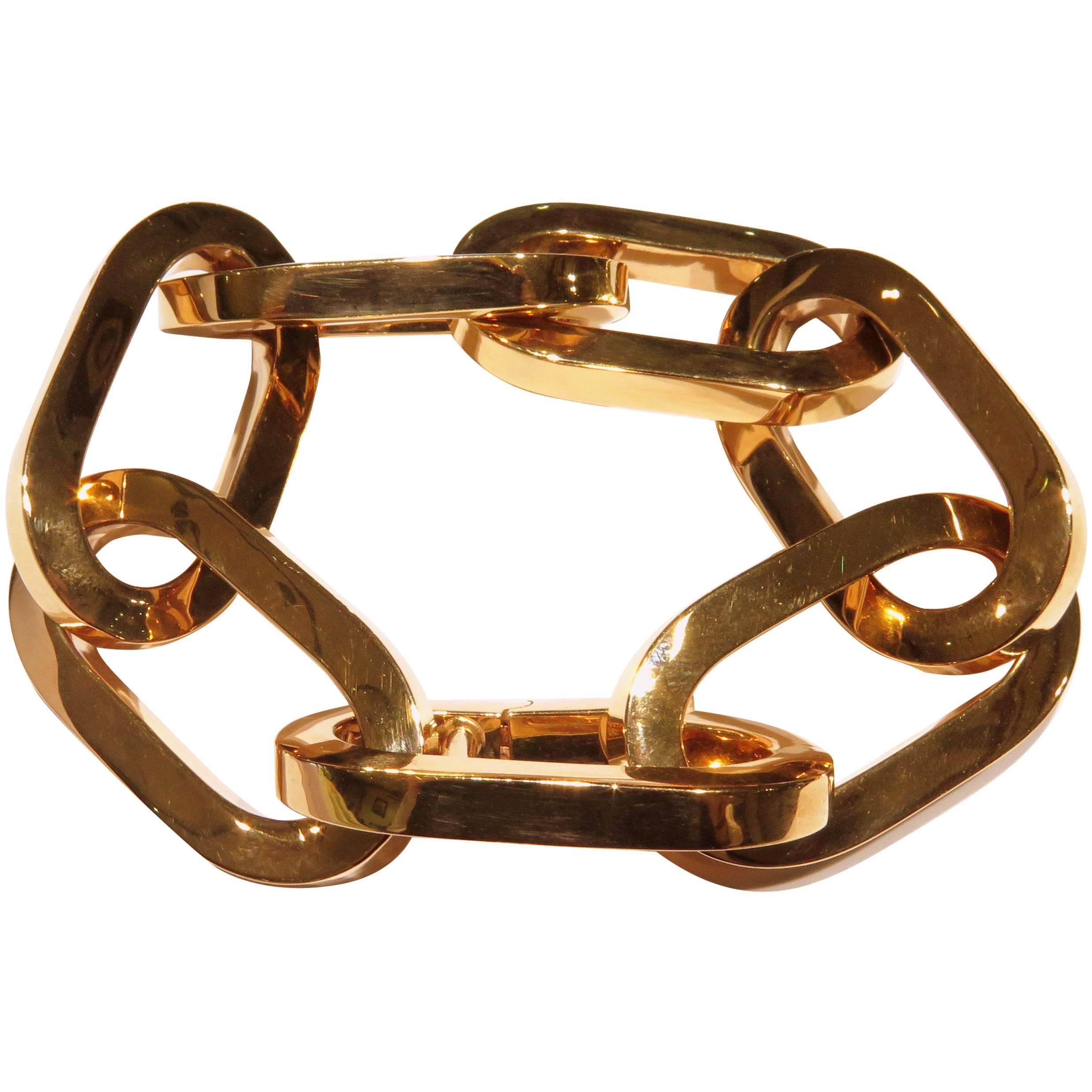 Roberto Coin Spectacular Huge Gold Link Bracelet