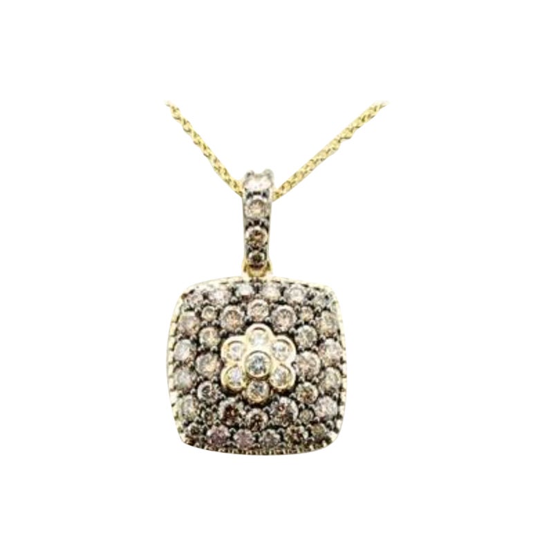 Le Vian Pendentif en or 14 carats avec diamants couleur chocolat et diamants Vanilla