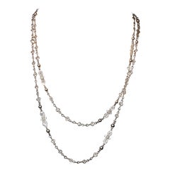 1900 Silver Filigree Chain Necklace