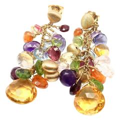 Marco Bicego Paradise Multicolor Gemstone Gold Earrings