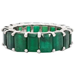 12.10ct Natural Emerald Eternity ring