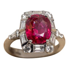 Bague Sotirio Bulgari en platine, diamants et rubis