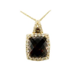 Grand Sample Sale Pendant Featuring Chocolate Quartz, Vanilla Topaz Set