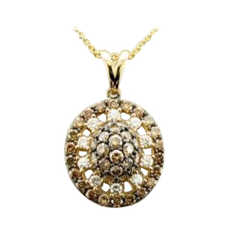 Grand Sample Sale-Anhnger mit Schokoladen-Diamanten und Vanilla-Diamantenbesatz