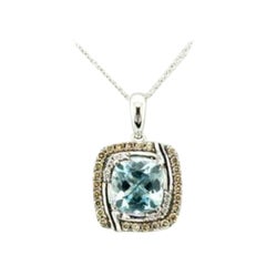 Le Vian Pendant Featuring Sea Blue Aquamarine Chocolate Diamonds