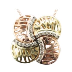 Ciondolo Le Vian con diamanti al cioccolato incastonati in oro bicolore 14k