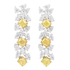 Emilio Jewelry 9.85 Carat Yellow Diamond Earrings