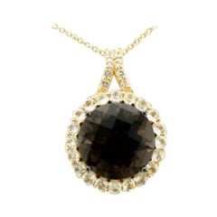 Grand Sample Sale Pendant Featuring Chocolate Quartz, Vanilla Topaz Set