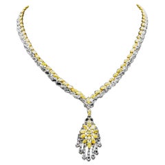 Vintage Emilio Jewelry 20.73 Carat Fancy Yellow Diamond Necklace