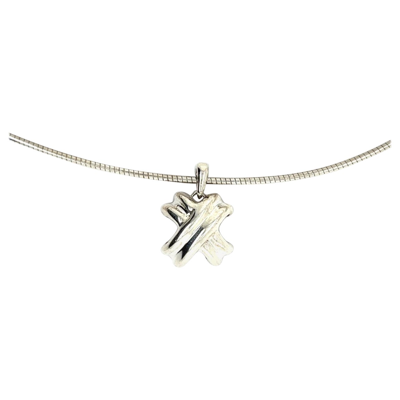 Tiffany and Co. Sterling Silver Man in the Moon Pendant Necklace at