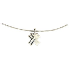 Retro Tiffany & Co Estate X Signature Necklace Sterling Silver