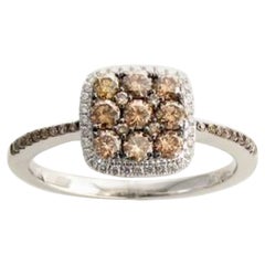 Grand Sample Sale Ring Featuring Chocolate Diamonds, Vanilla Diamonds Set