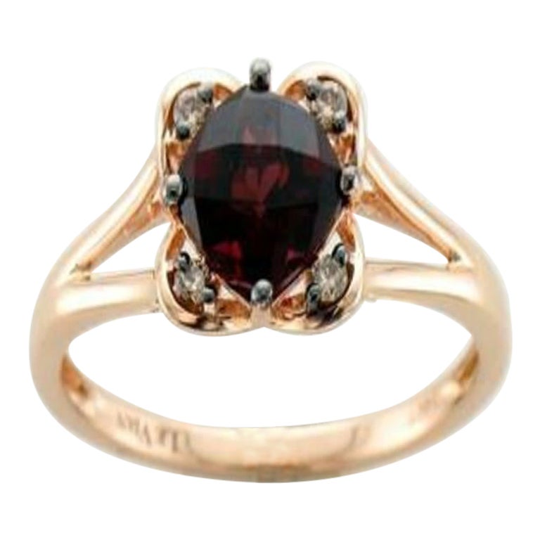 Raspberry Colored Rings Chocolatier Ring Featuring 7/8 Cts. Raspberry Rhodolite, 1/20 Cts For ...