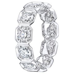 4.90 Ct Round Diamond Bezel Set Octagonal Eternity Band