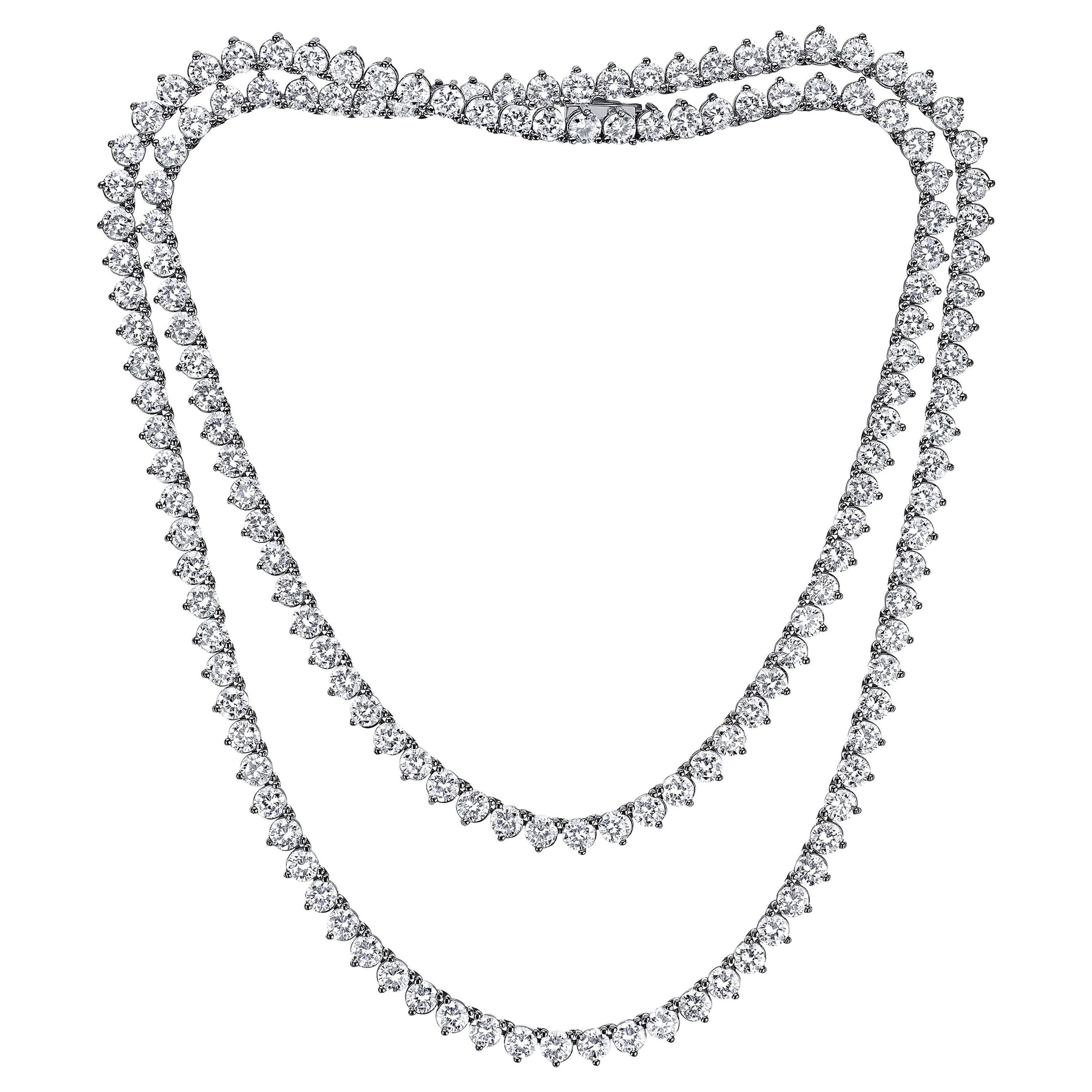 Emilio Jewelry 24.79 Carat Diamond Necklace For Sale