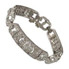 Vintage Art Deco Diamond Link Bracelet