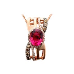 Le Vian Pendant Featuring Raspberry Rubellite Chocolate Diamonds