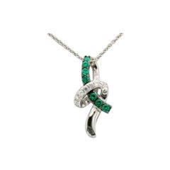 Le Vian Pendant Featuring Costa Smeralda Emeralds Vanilla Diamonds Set in 14K