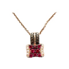 Grand Sample Sale Pendant Featuring Passion Ruby Chocolate Diamonds