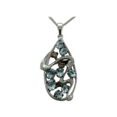 Le Vian Pendant Featuring Blue Topaz, Sea Blue Aquamarine Chocolate Diamonds