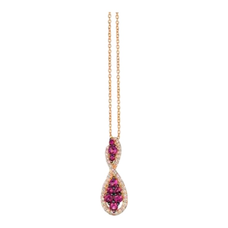 Le Vian Pendant Featuring Passion Ruby Vanilla Diamonds Set in 14k Strawberry For Sale