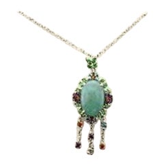 Le Vian Pendant Featuring Aquaprase Turquoise, Blue Topaz, Grape Amethyst