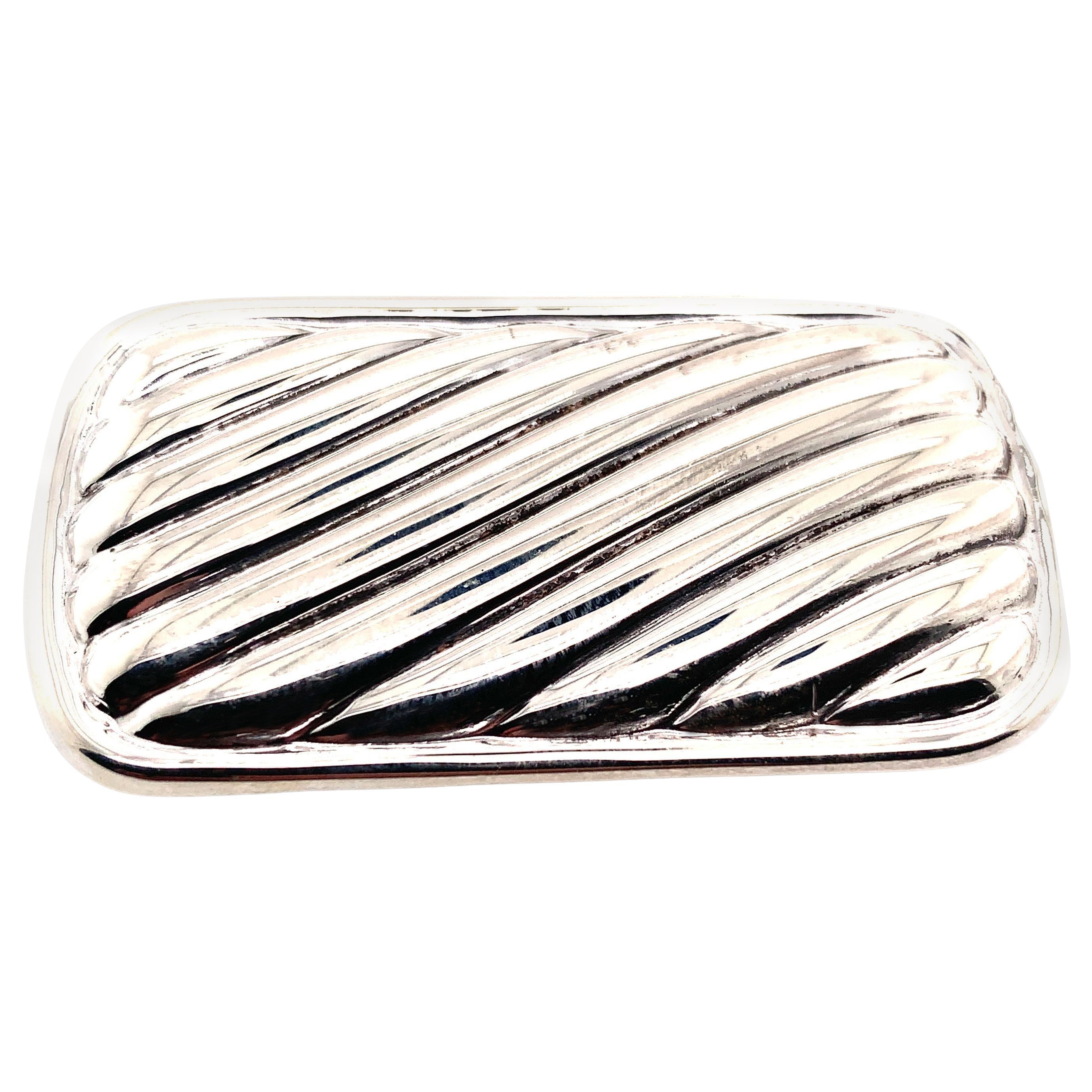 David Yurman Estate Large Cable Money Clip Sterling Silver For Sale