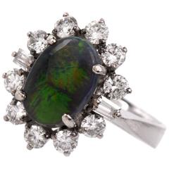 1960s Opal Diamond Gold Ring