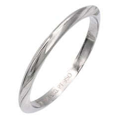 Tiffany & Co. Platinum Knife-Edge Wedding Band Ring, 2mm Size 7