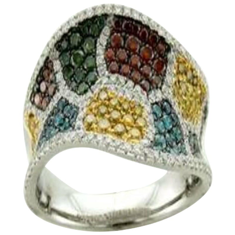 Le Vian Exotics Ring featuring Kiwiberry Green Diamonds , Blueberry Diamonds For Sale