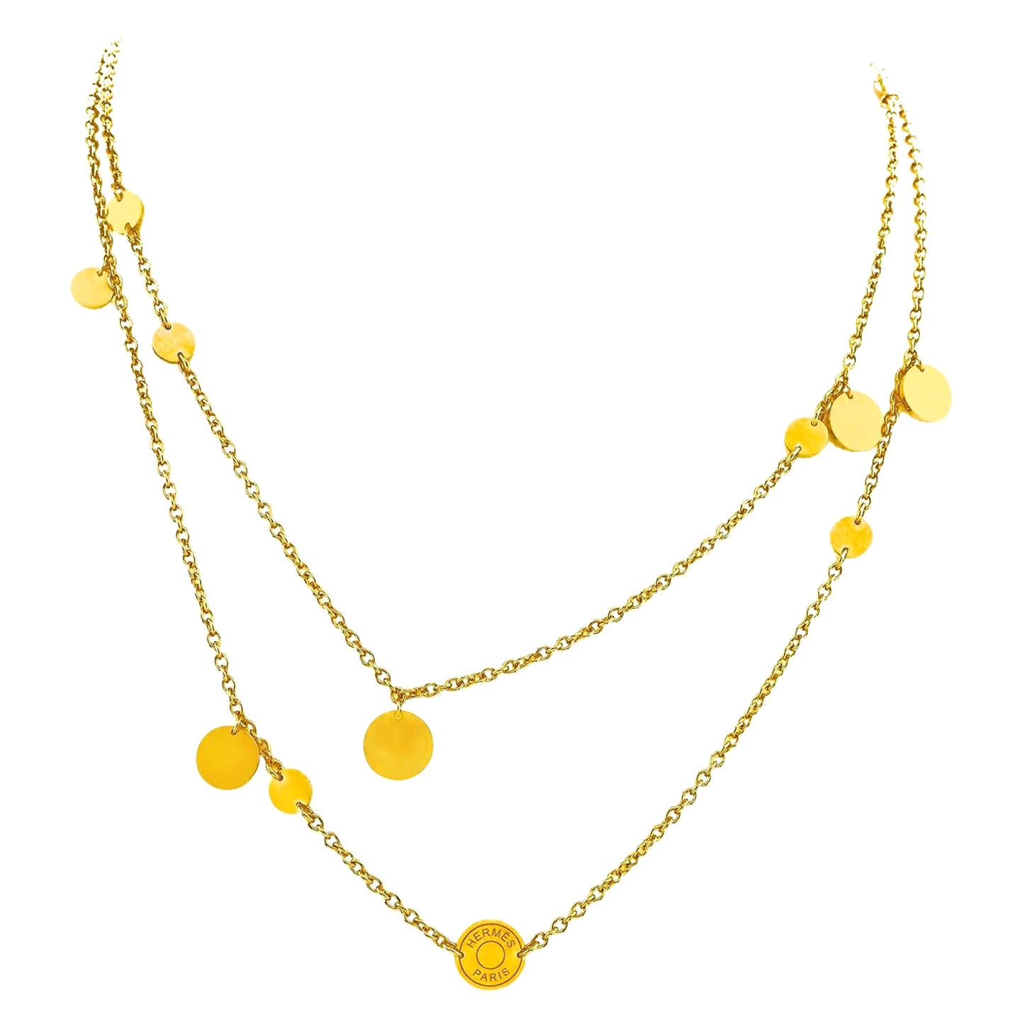 Hermes Gold "Confetti" Necklace
