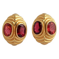 Bulgari Gold & Pink Tourmaline Earrings