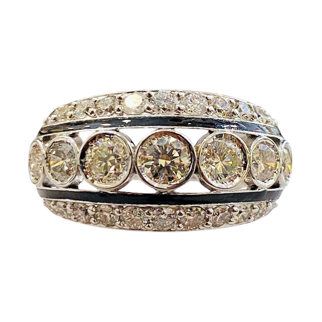 Amazing Design with 2, 28 Ct of Diamonds on Ring For Sale
