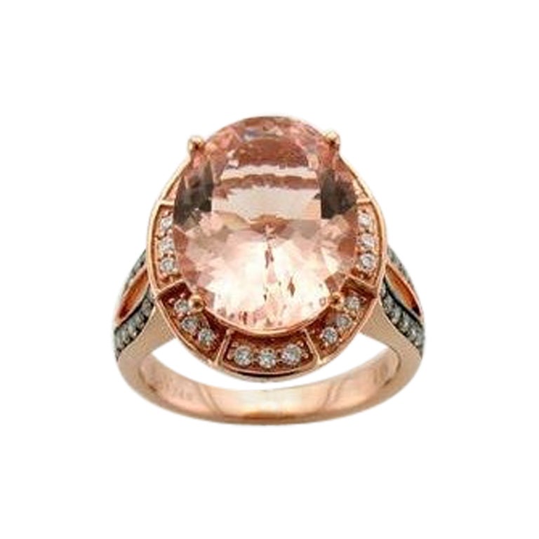 Le Vian Chocolatier Ring Featuring Peach Morganite Vanilla Diamonds For Sale