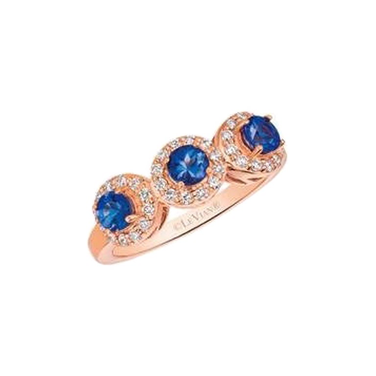 Le Vian Ring featuring Blueberry Tanzanite Vanilla Diamonds set in 14K  For Sale