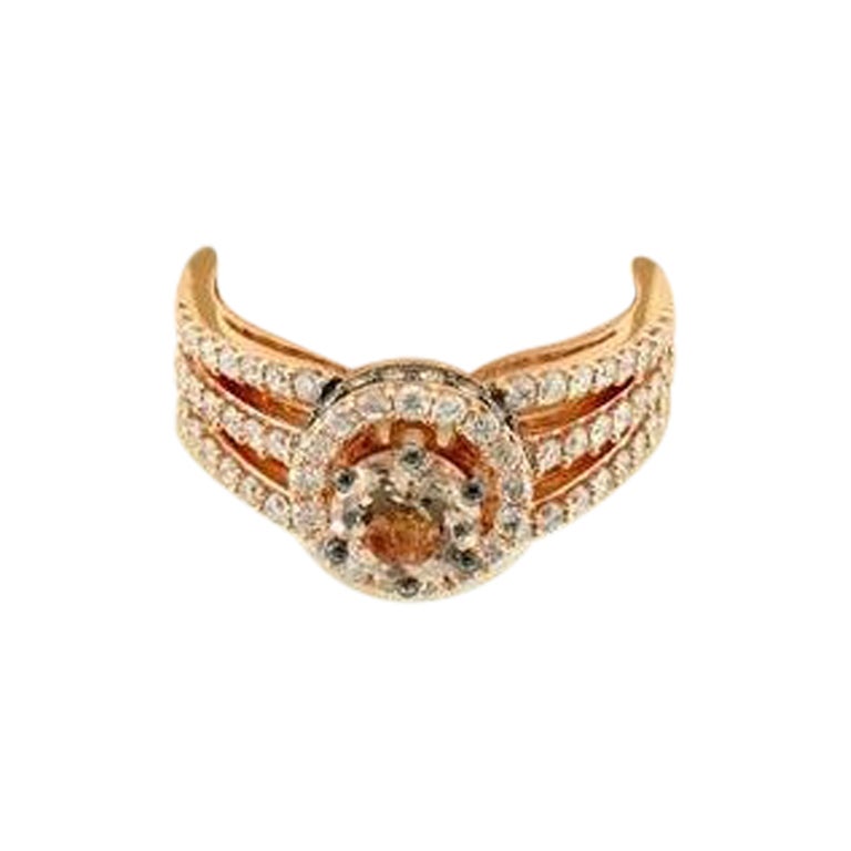 Le Vian Bridal Ring featuring Peach Morganite Vanilla Diamonds , Chocolate