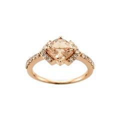 Le Vian Ring Featuring Peach Morganite Nude Diamonds Set in 14k Strawberry Gold
