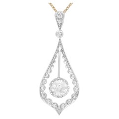 Antiker Anhänger aus Gelbgold und Weißgold mit Diamanten, um 1910